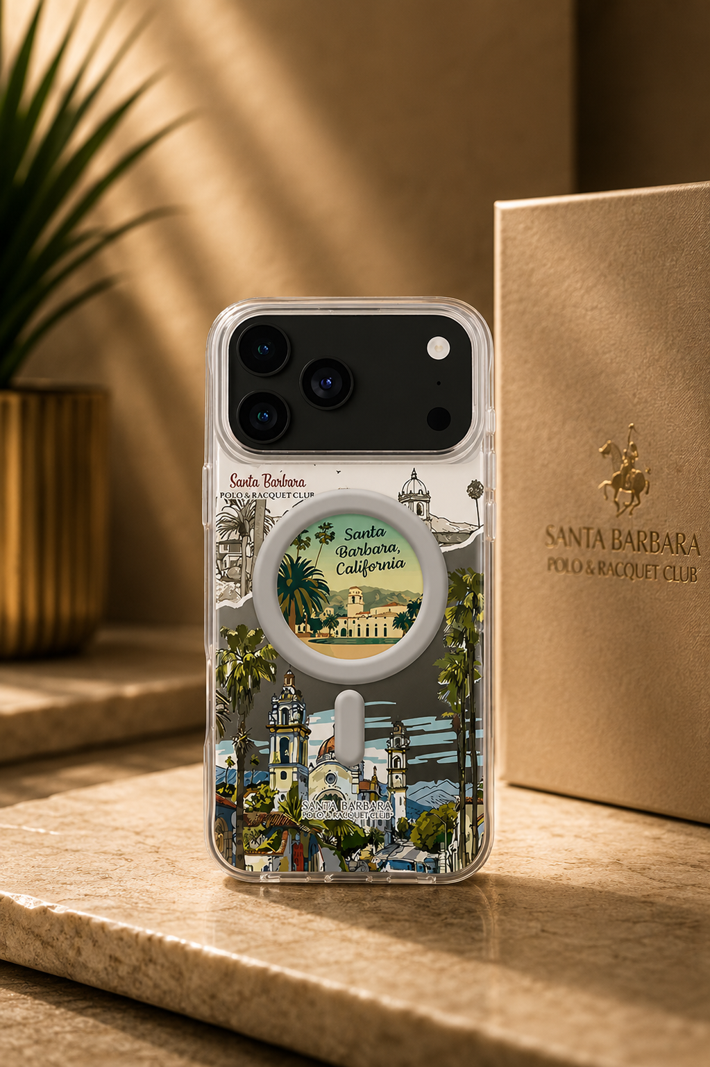 Original Polo Santa Barbara Prism Series MagSafe Case for iPhone 18 / 17 Pro Max - Luxury Design Shockproof Cover