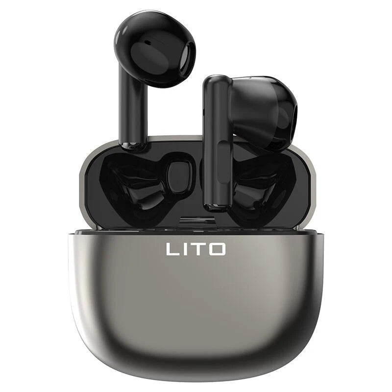 LITO Wireless Stereo Earbuds (Titanium Finish) Half in-ear Design