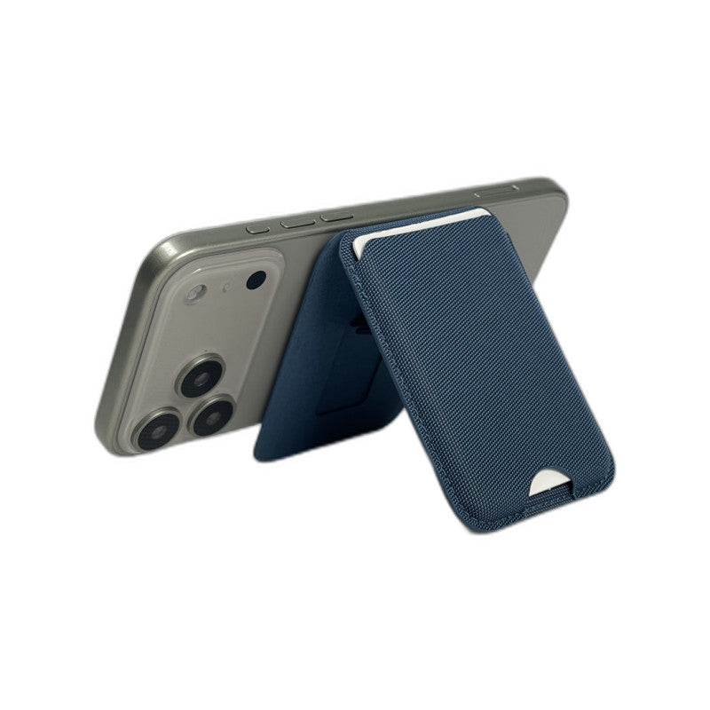 Snap on Phone Stand + Fabric Wallet - MagSafe TechWoven Slim Card Holder