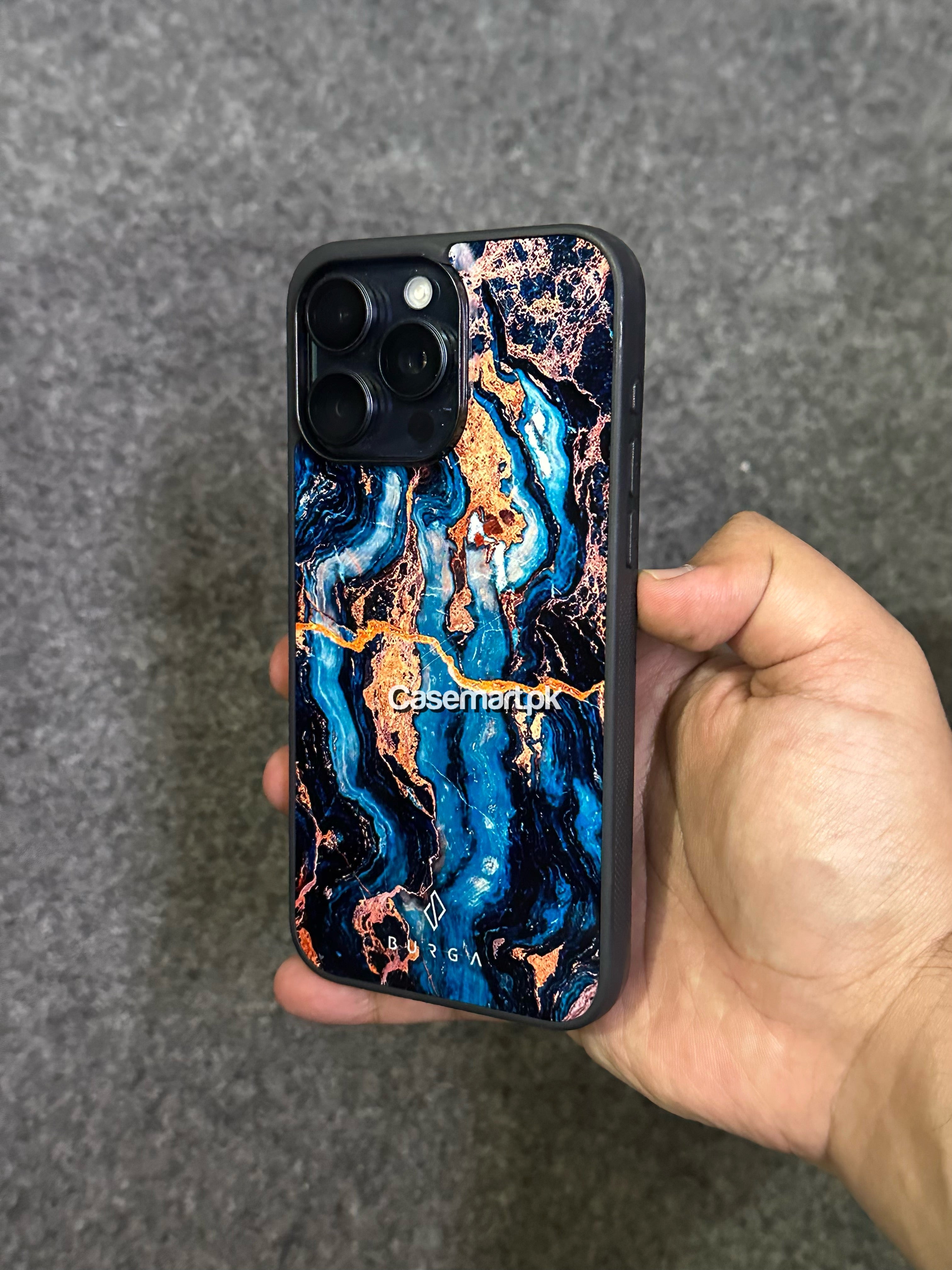 High quality printed case steel back soft tpu material sides