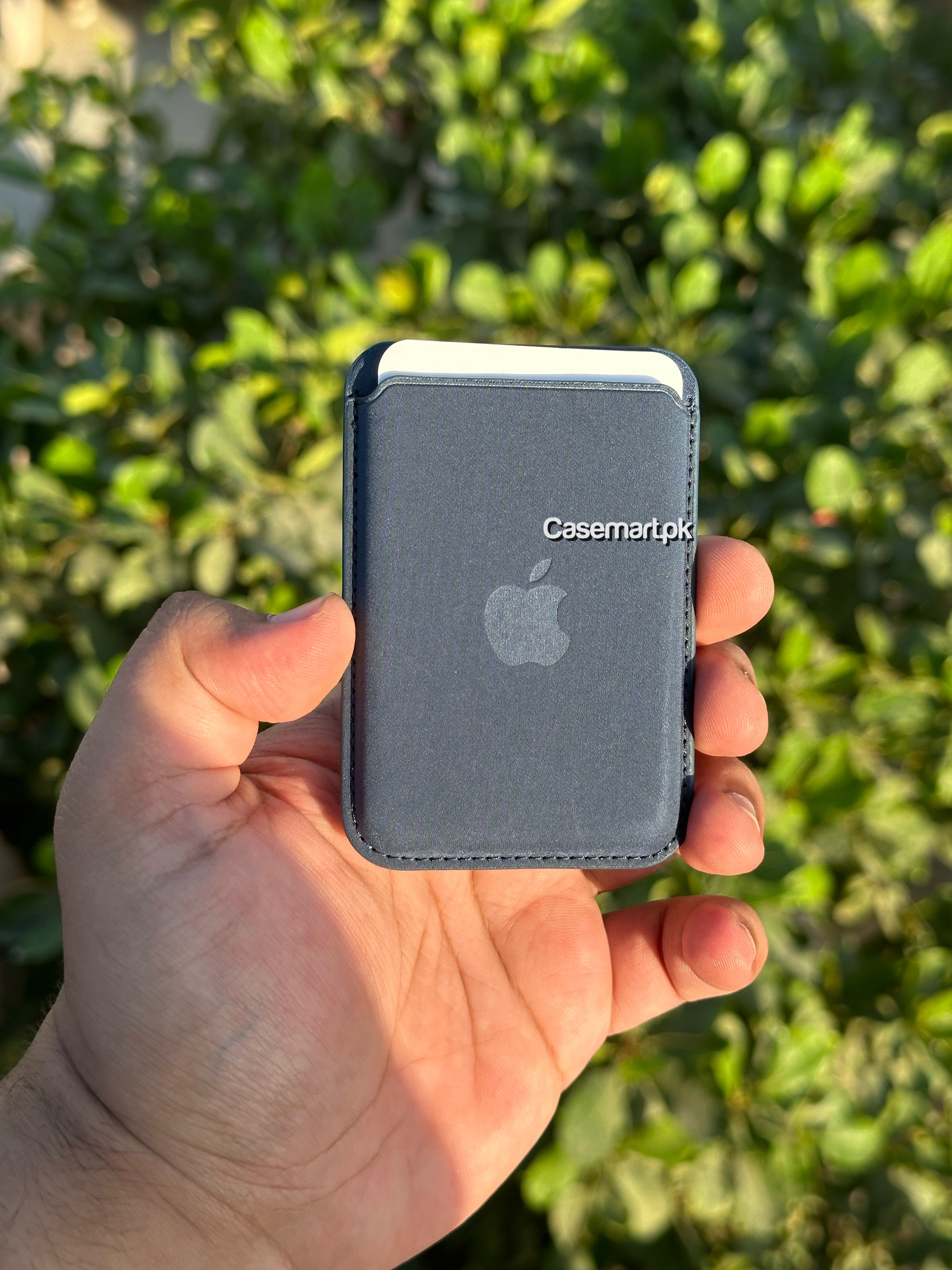 apple magsafe wallet with pop up notification apple 1:1 blue in genuine finewoven