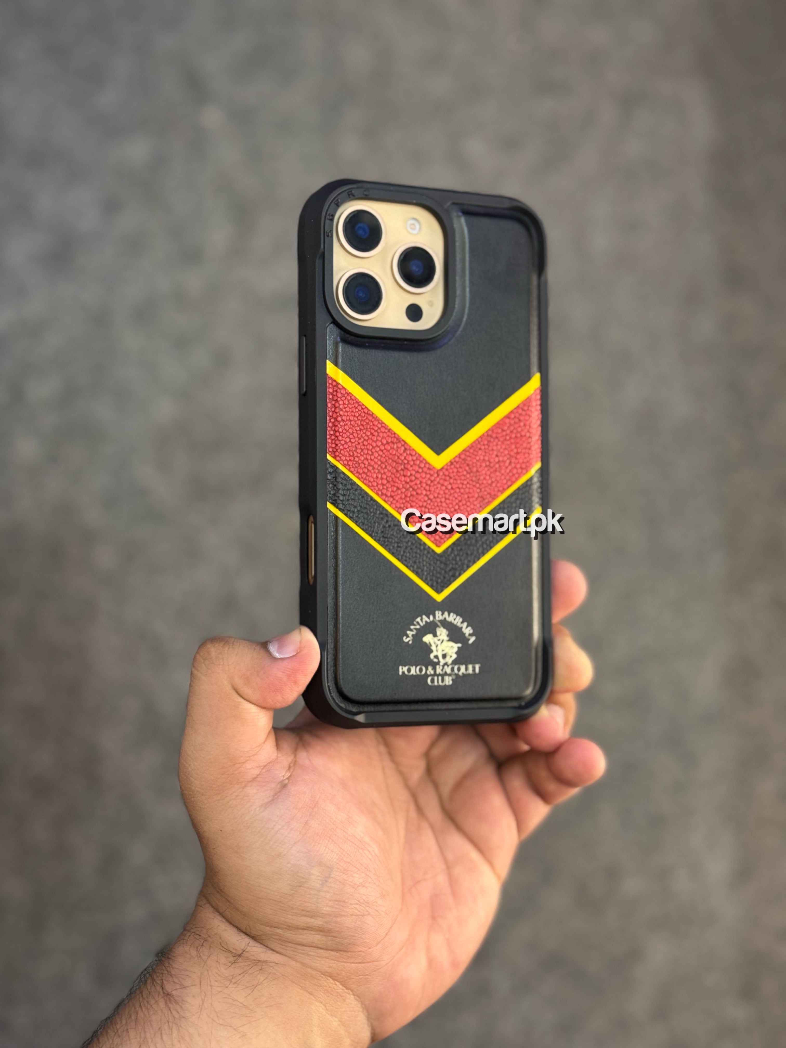 Polo Barton series case in genuine leather for Apple iPhone 16 pro max
