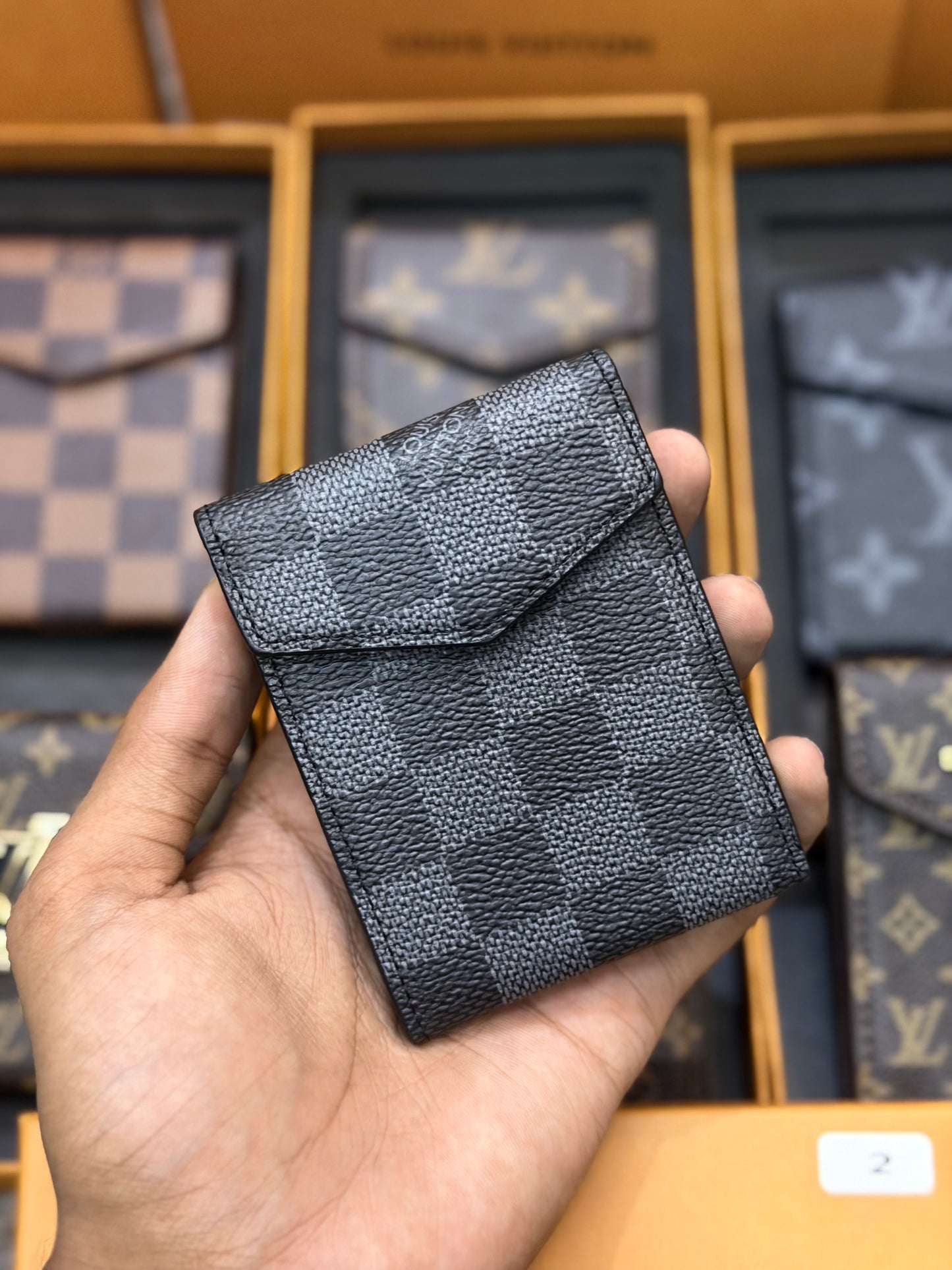 Luxury Branded Leather Slim Wallet - Premium Business Card Holder with Magnetic Closure