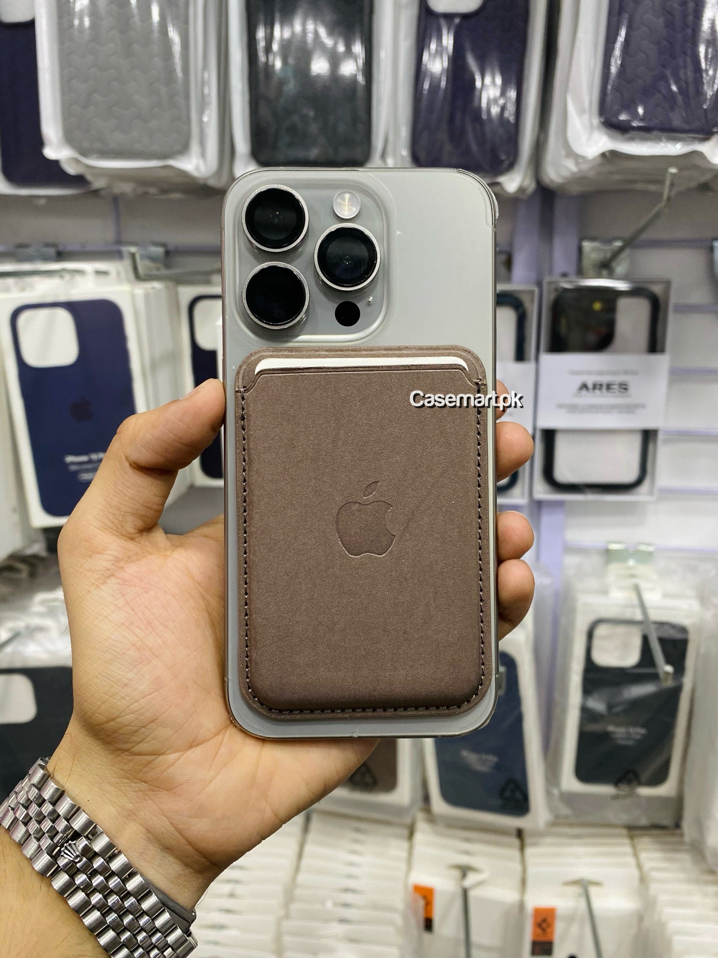 apple magsafe wallet with pop up notification apple 1:1 desert in genuine finewoven