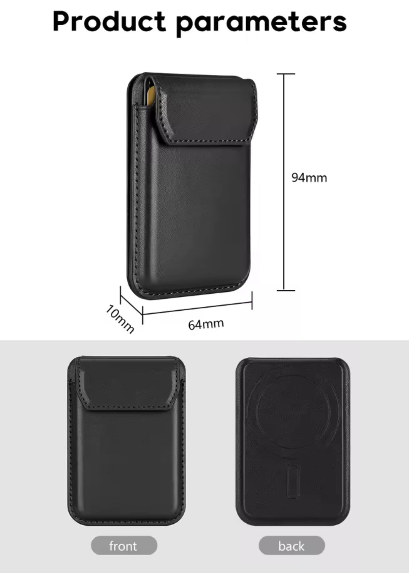 Snap on Phone Stand + Wallet - MagSafe Compatible Leather