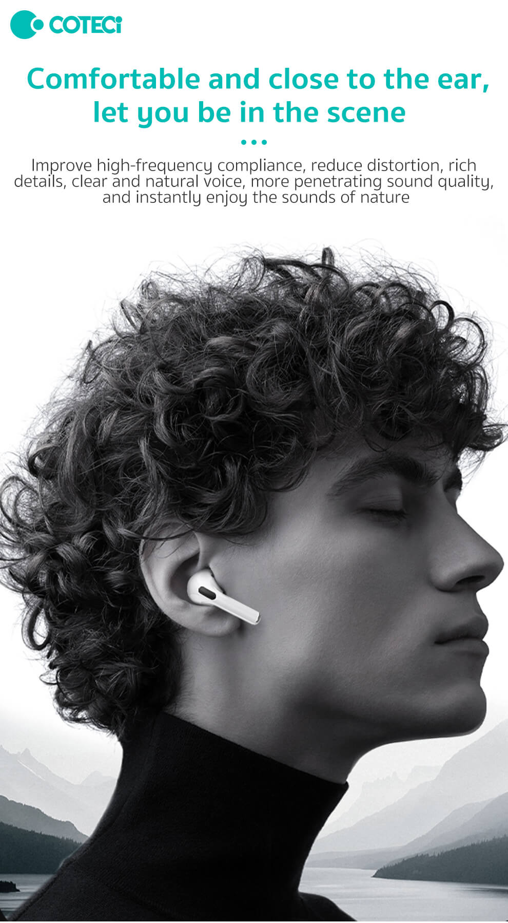 COTECi Smart Pods with Active Noise Cancellation Wireless Earbuds for Excellent Calling 1 Year Warranty