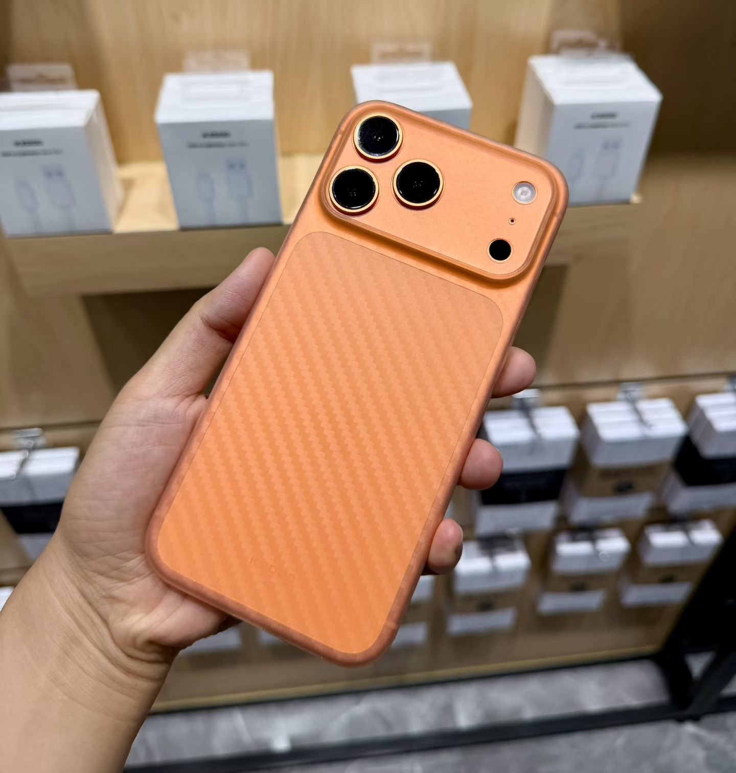 Kzdoo Air Carbon Ultra Thin Case Cosmic Orange