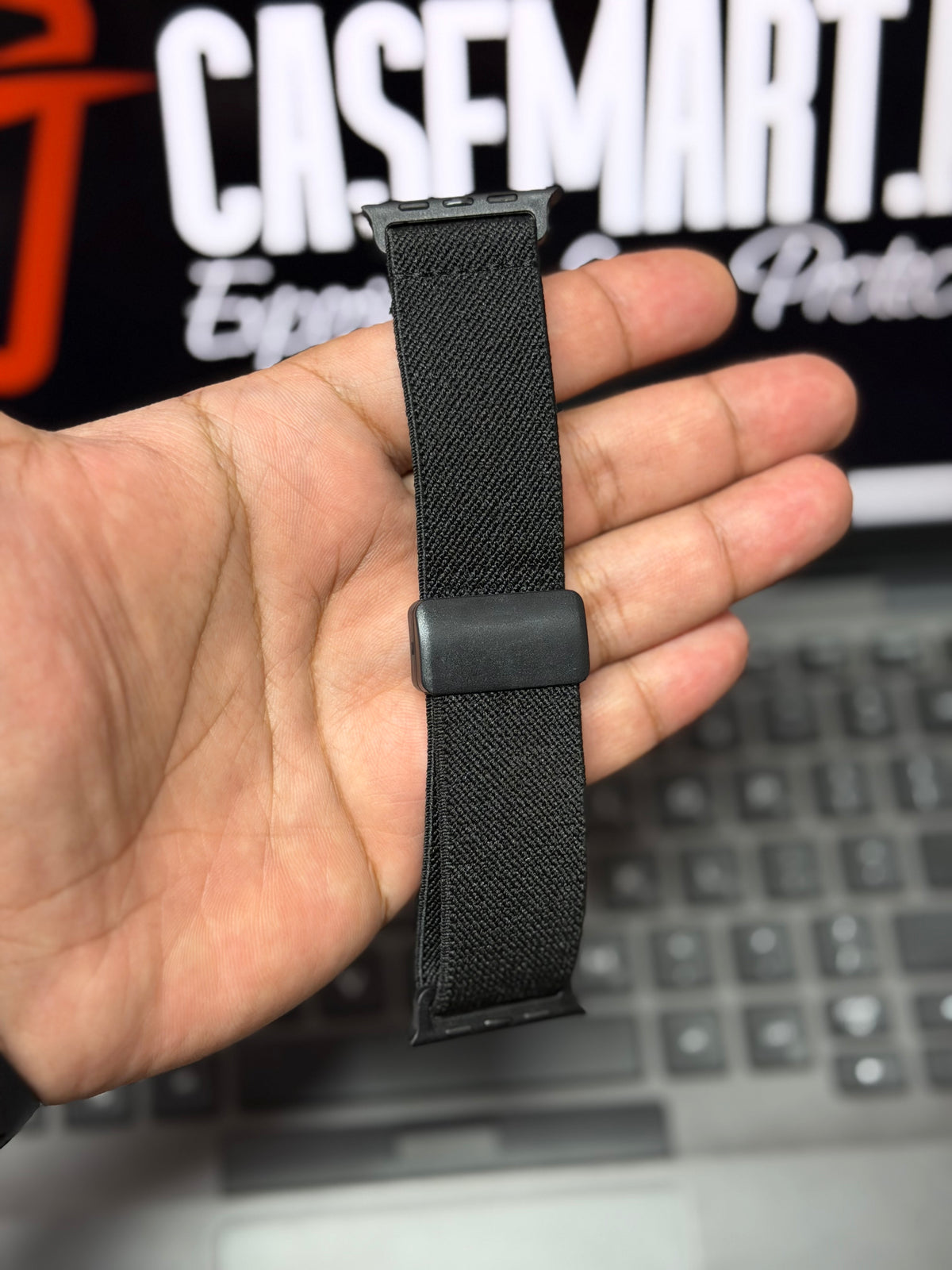 Magnetic Stretchy Nylon Loop Band - Elastic Strap for Apple Watch 42 to 49 MM