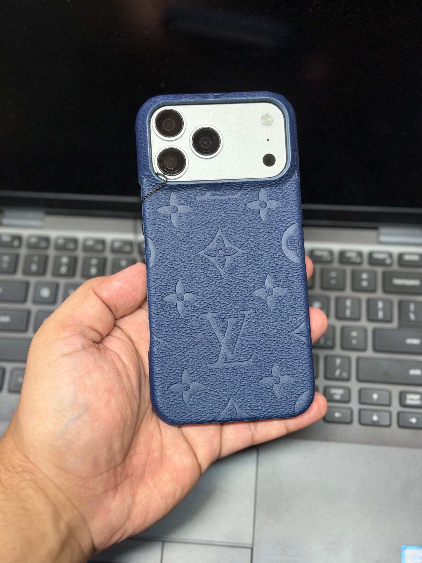 Luxury LV Branded Premium Side Cut Leather Case for iPhone