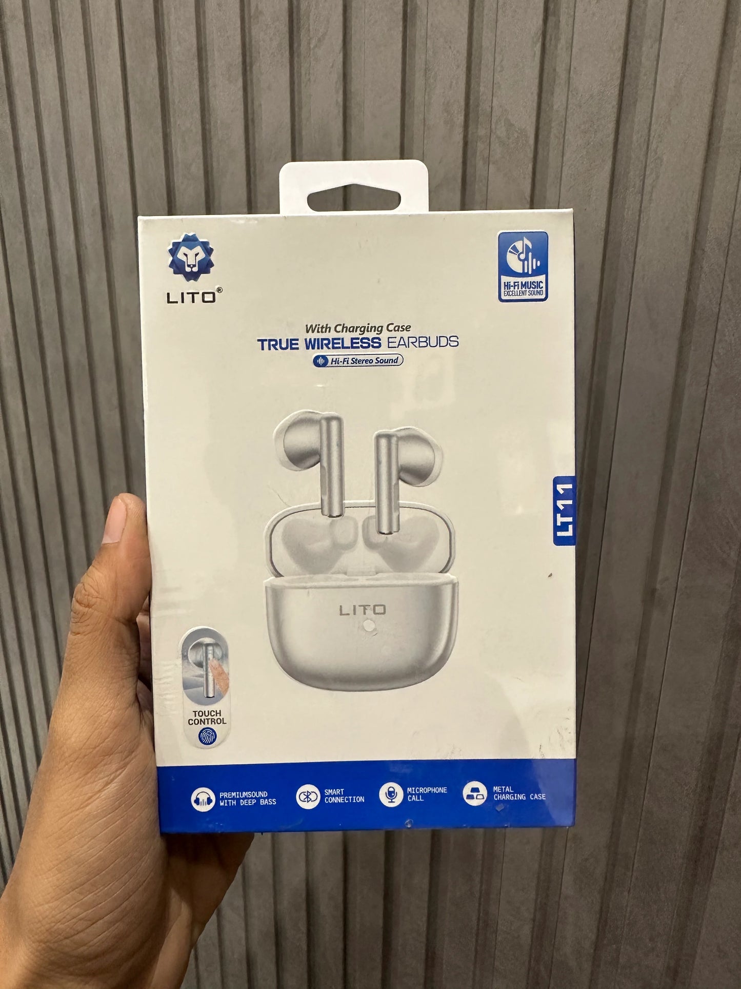 LITO Wireless Stereo Earbuds (Titanium Finish) Half in-ear Design