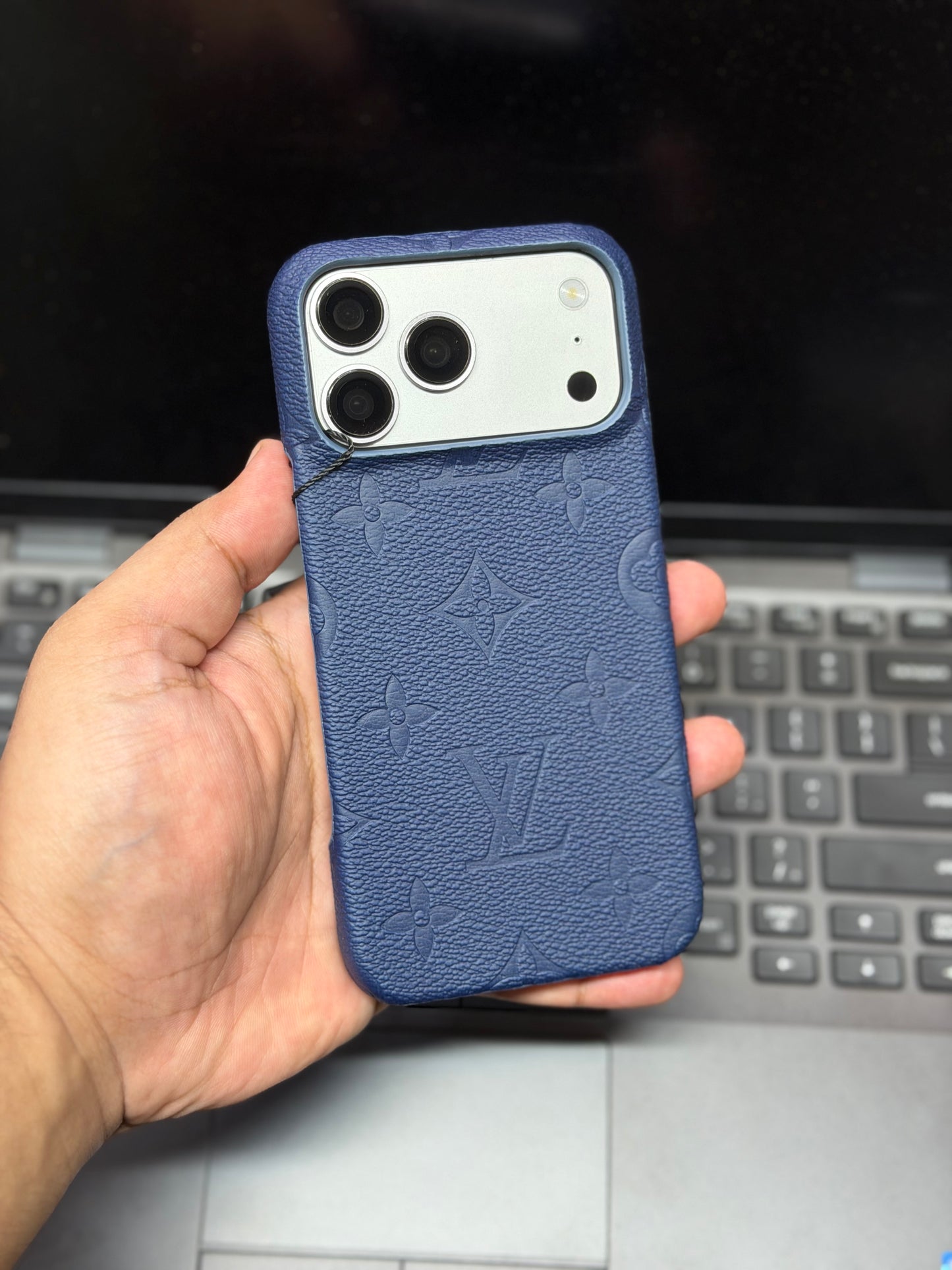 Luxury LV Branded Premium Side Cut Leather Case for iPhone
