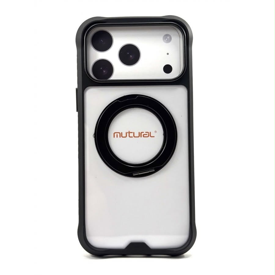 Mutural Obsidian MagSafe 360 Rotation Stand Case For 17 Pro Max