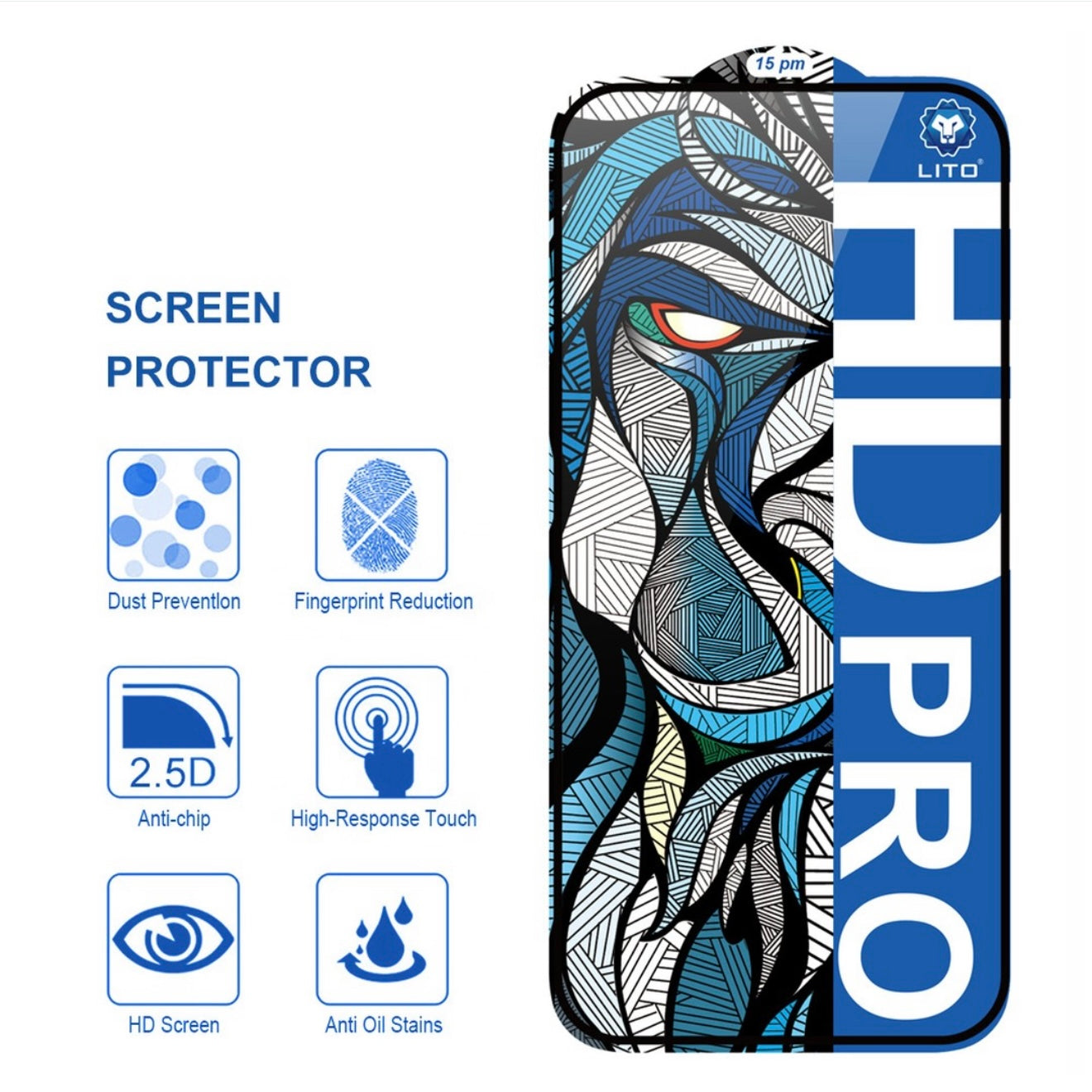 Original LITO HD PRO Clear Dust Proof Glass Protector