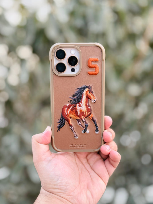 Original Polo Boris Desert Brown Santa Barbara 3D Embroidered Leather Case