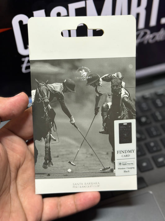 Apple FIND MY Tracker Card Black with Wireless Charging - Original Polo Santa Barbara