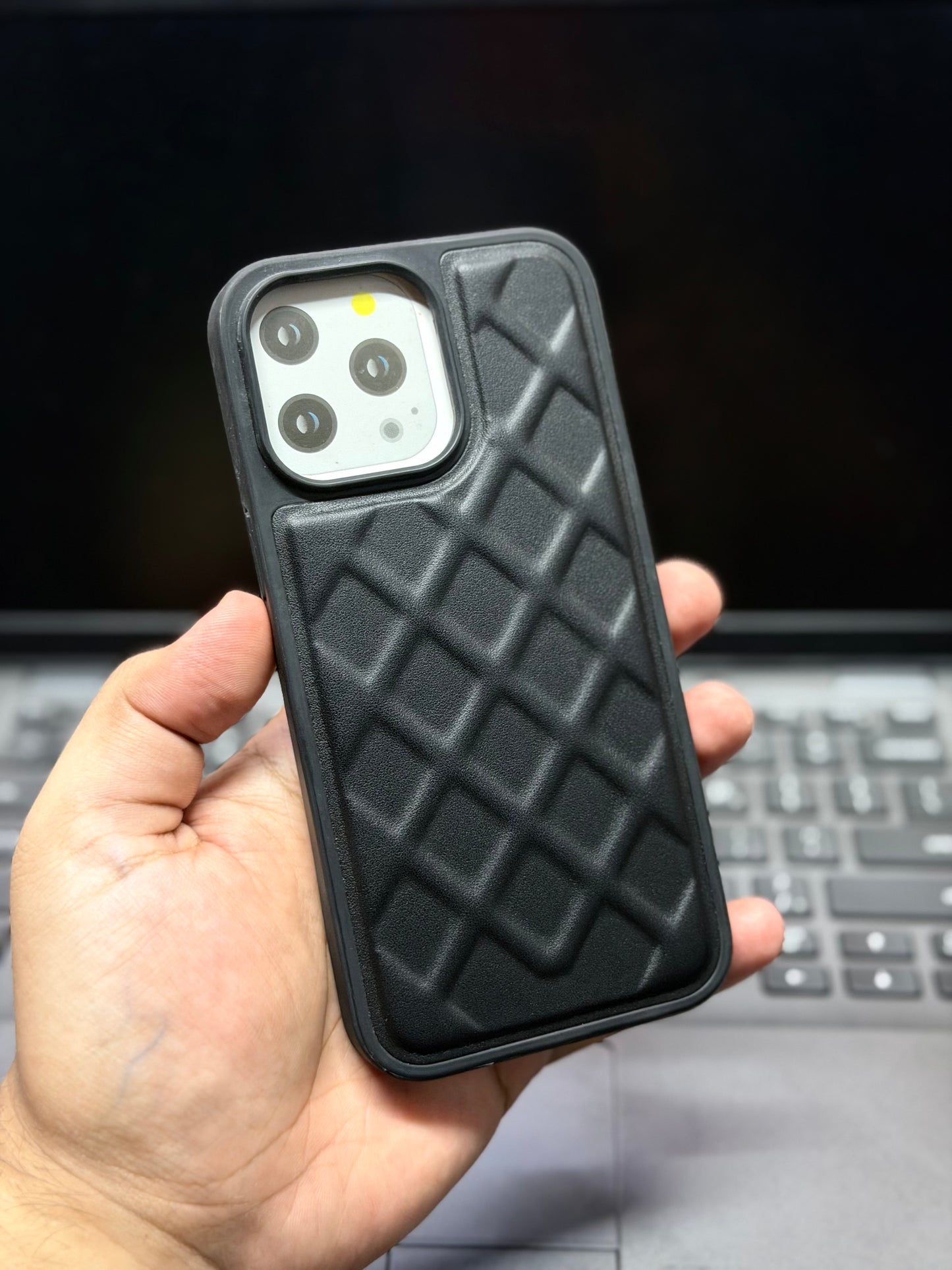 J-Case Black Leather Case - Highly Shockproof