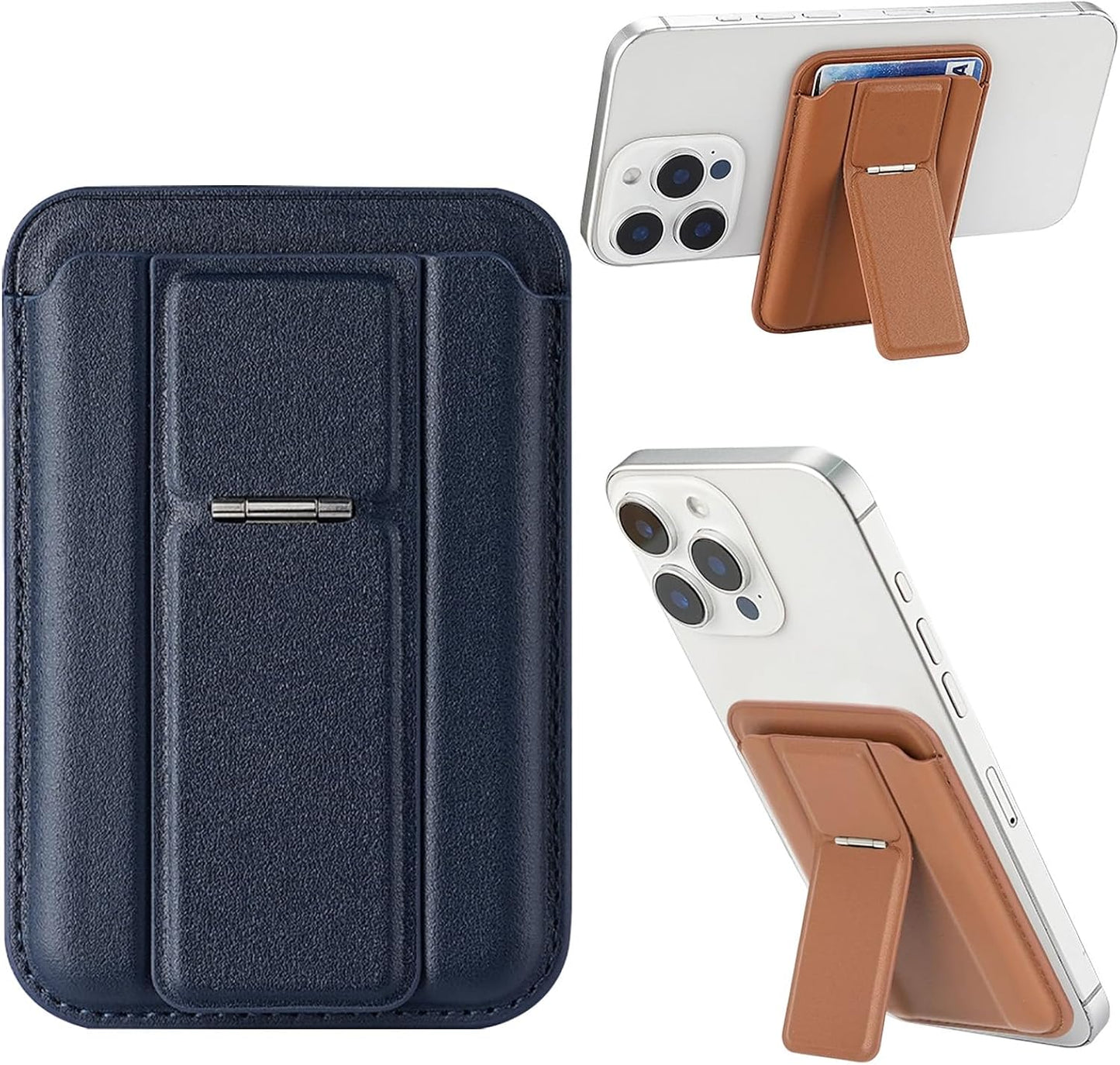 MagSafe Leather Wallet with Kickstand