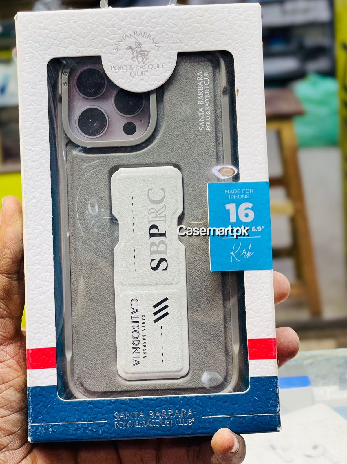 Polo Santa barbara original Kirk series case in genuine leather in Apple iPhone 16 pro max