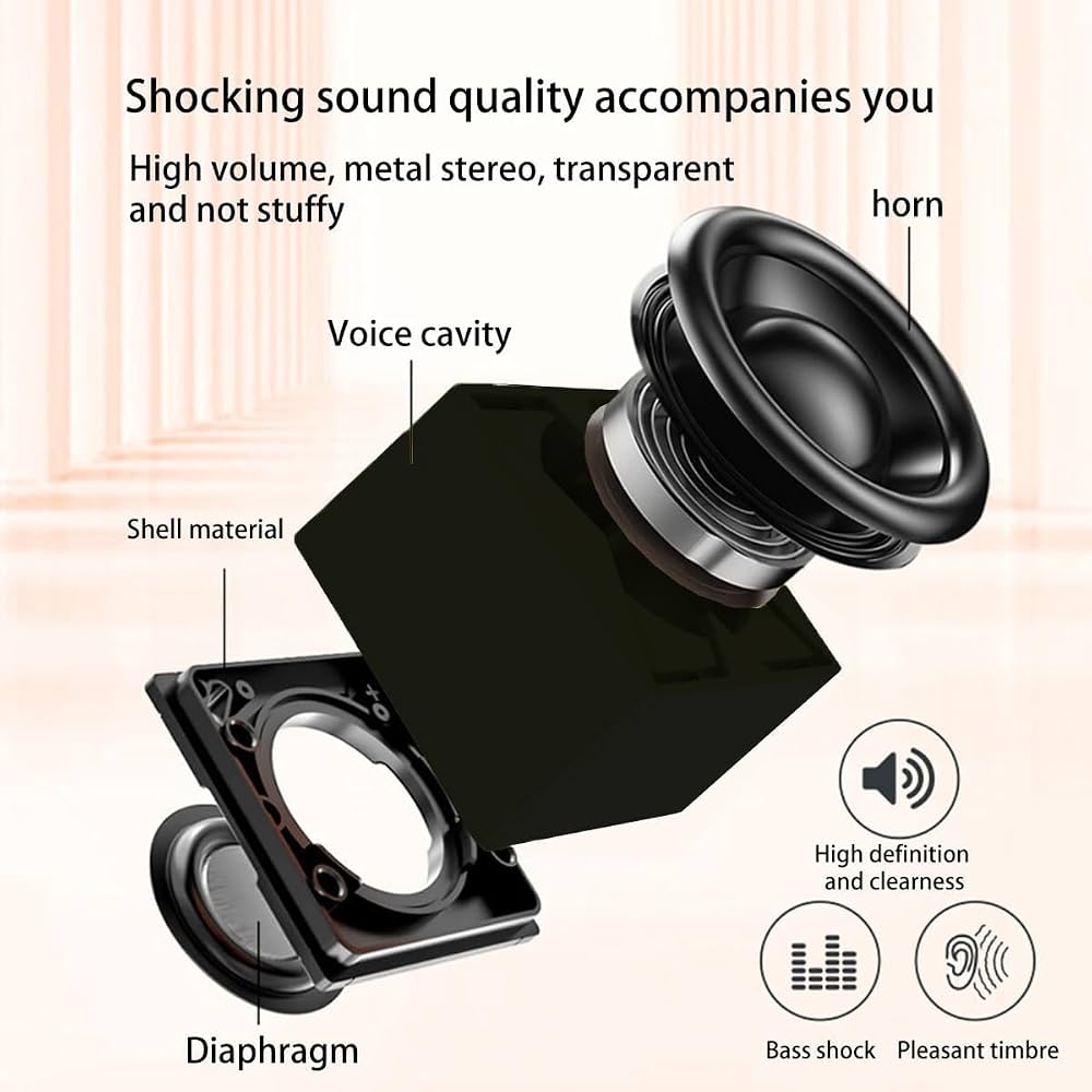 X1 Mini Metal Boom Portable Bluetooth Stereo Speaker – Wireless Outdoor with Deep Bass - Compact for Travel