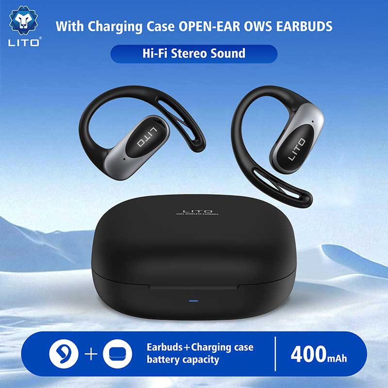 LITO Open-Ear OWS Wireless Earbuds - Lightweight Clip-On Design for Comfort & Daily Use
