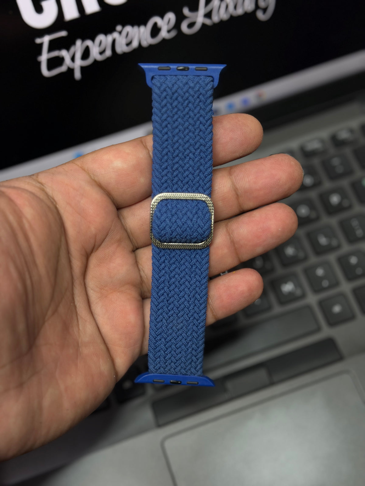 Braided Nylon Solo Loop Band with Adjustable Buckle for Apple Watch 42 to 49 MM