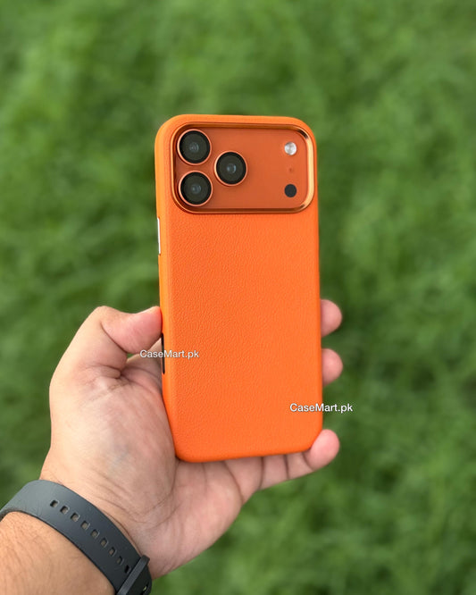 Original X-level better enjoyment leather magsafe cosmic orange case for iPhone 17 pro max