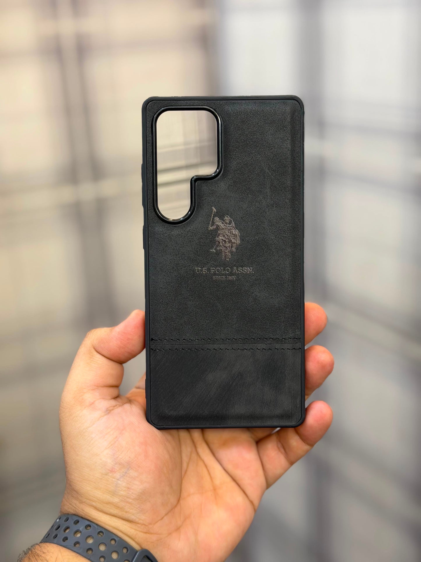 Premium Polo Embroidered Leather Case For Samsung
