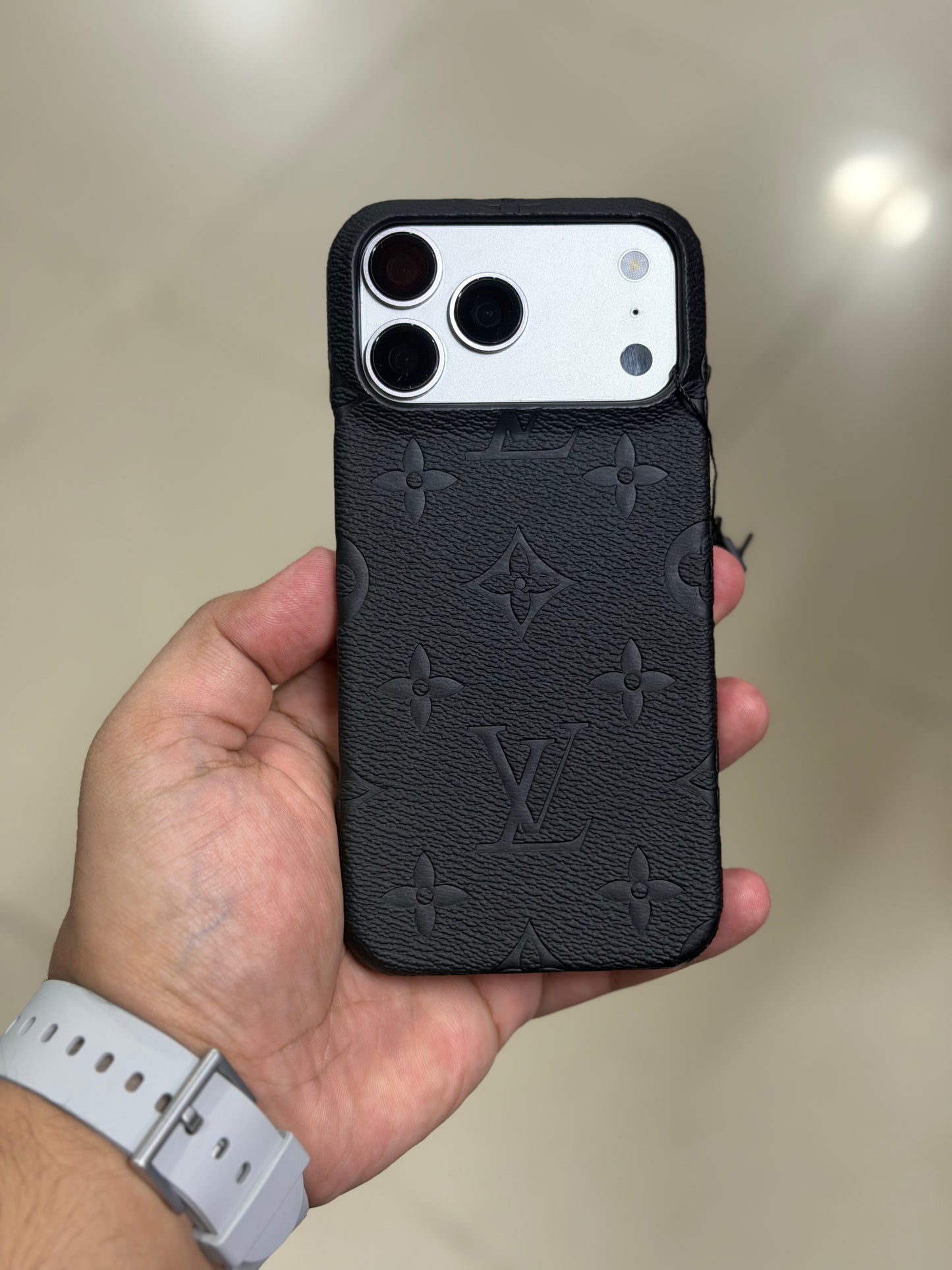 Luxury LV Branded Premium Side Cut Leather Case for iPhone