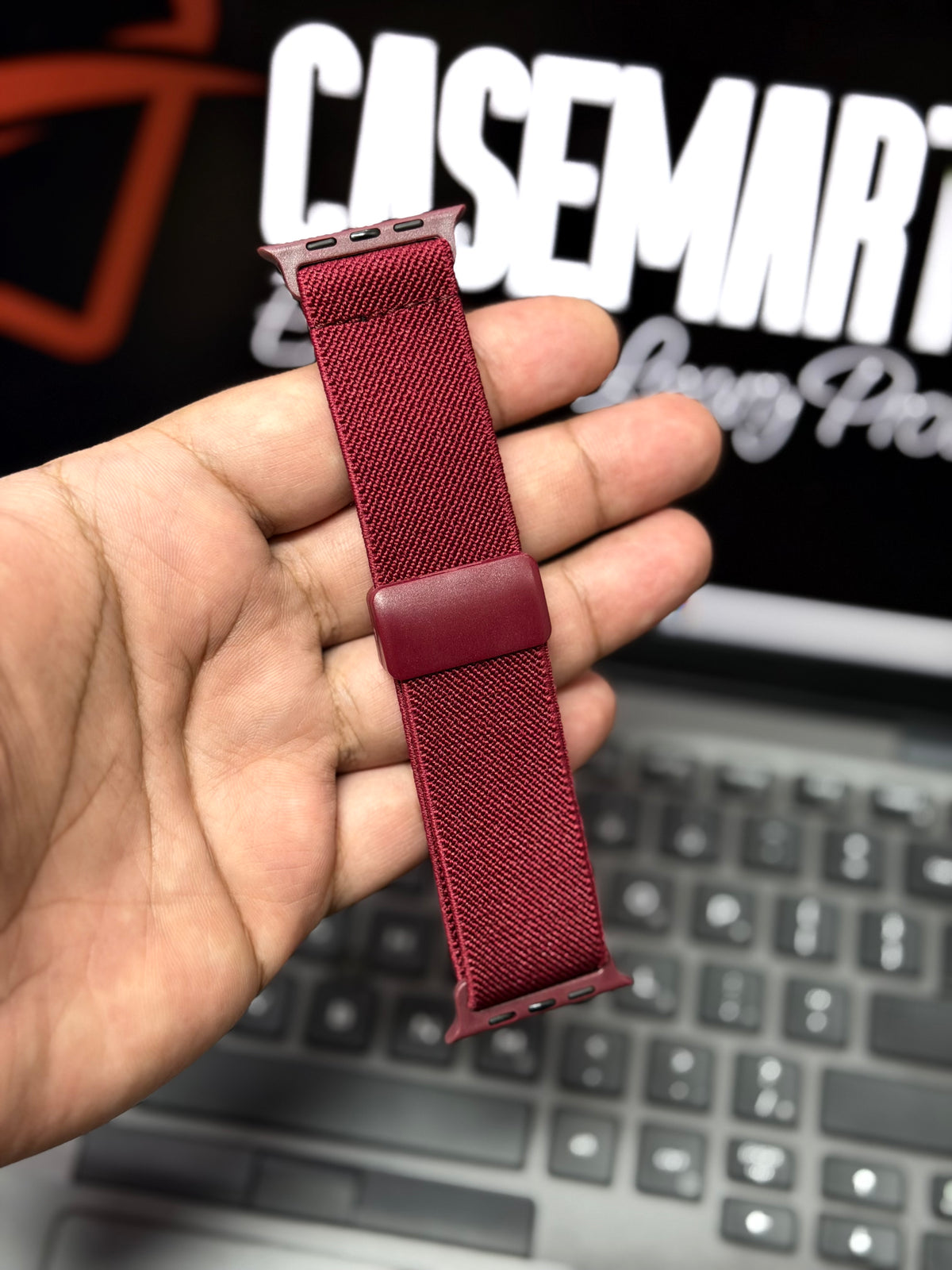 Magnetic Stretchy Nylon Loop Band - Elastic Strap for Apple Watch 42 to 49 MM