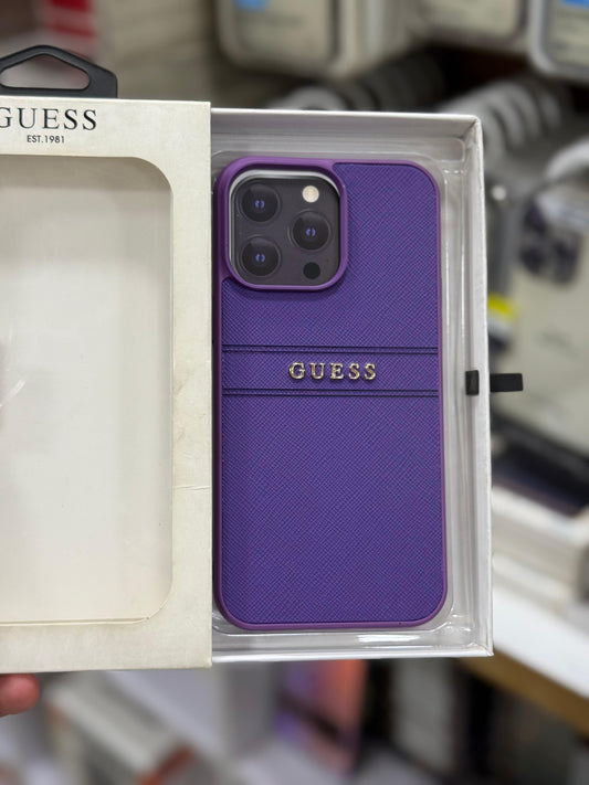 CG mobile guess series case purple  for iPhone 14/15 pro max