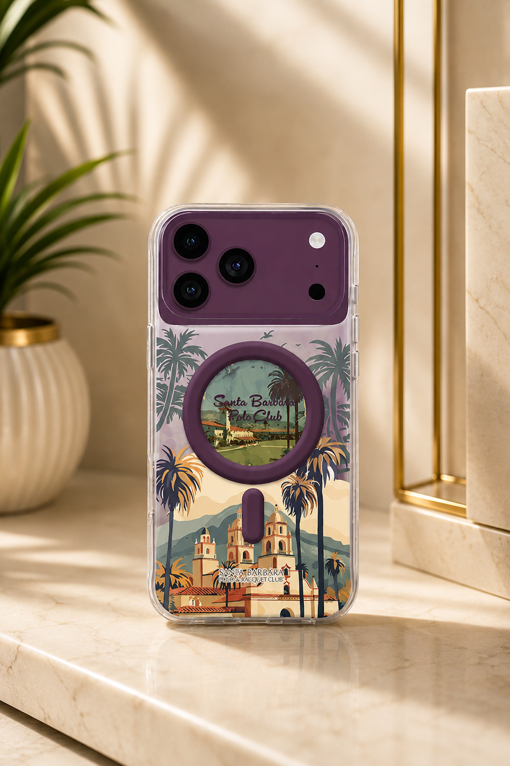 Original Polo Santa Barbara Prism Series MagSafe Case for iPhone 18 / 17 Pro Max - Luxury Design Shockproof Cover