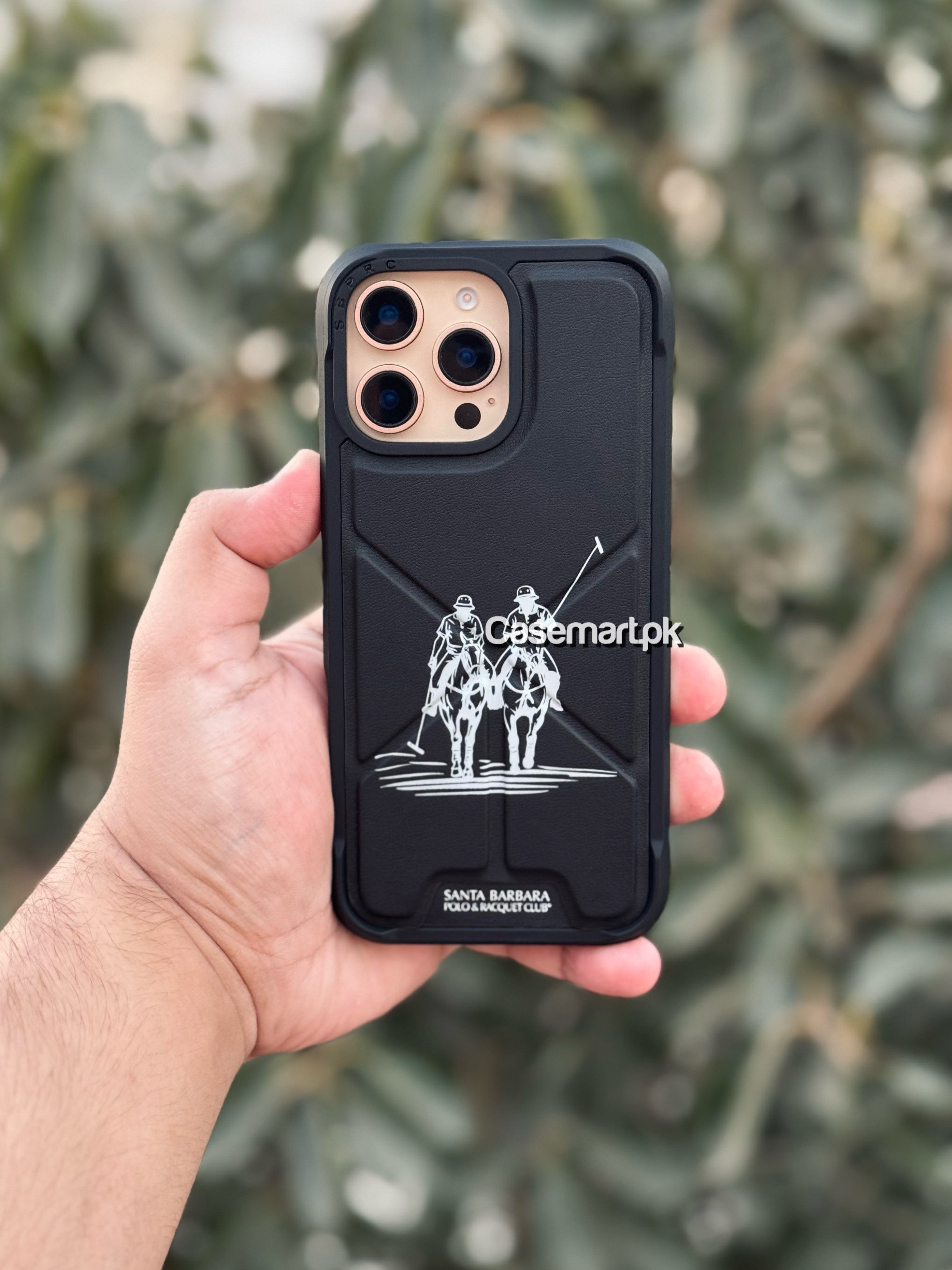 Polo Santa Barbara original marion series stand case in genuine leather for Apple iPhone 16 pro max