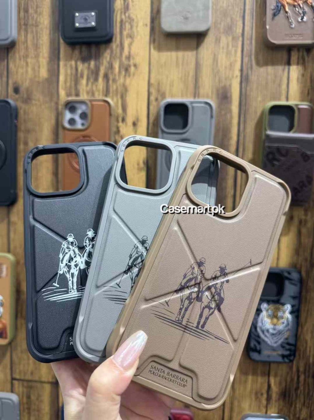 Polo Santa Barbara original marion series stand case in genuine leather for Apple iPhone 16 pro max