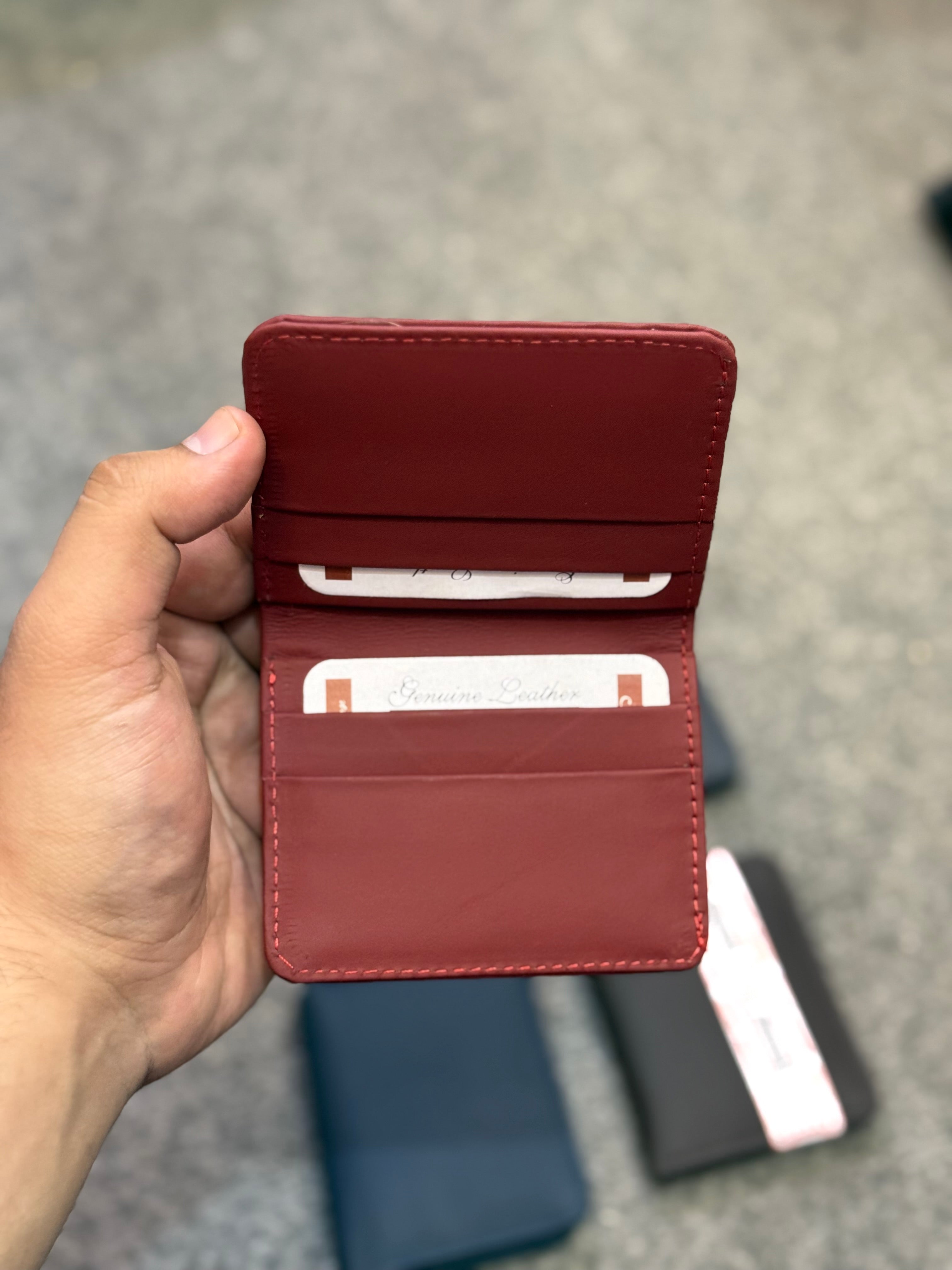 Cow Leather Flip Mini Wallet in 3 Colors