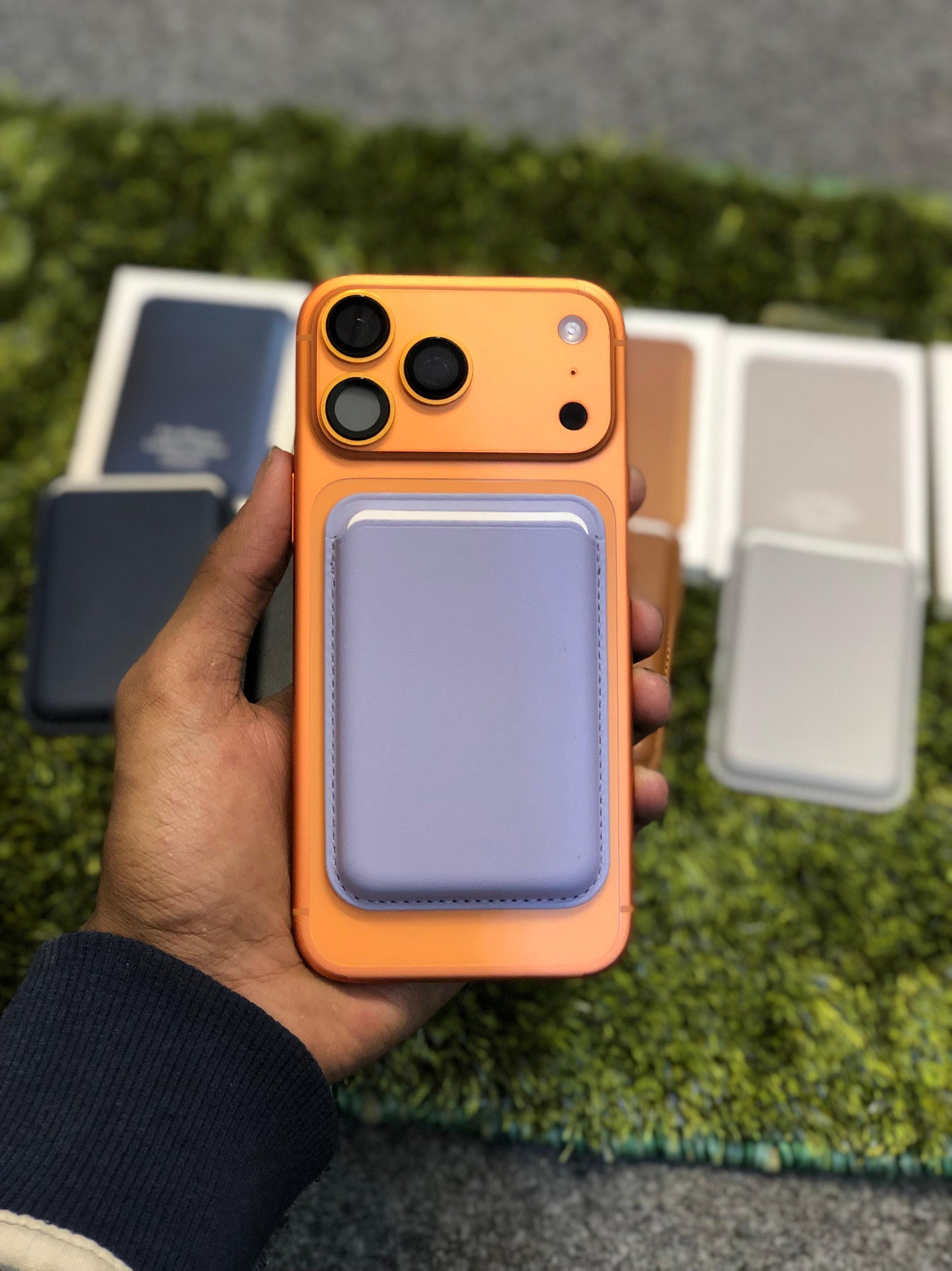 Premium Leather MagSafe Wallet - Magnetic Card Holder for Phone