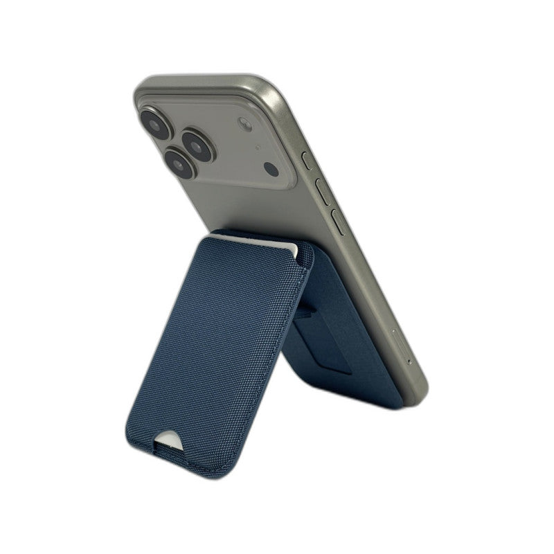 Snap on Phone Stand + Fabric Wallet - MagSafe TechWoven Slim Card Holder