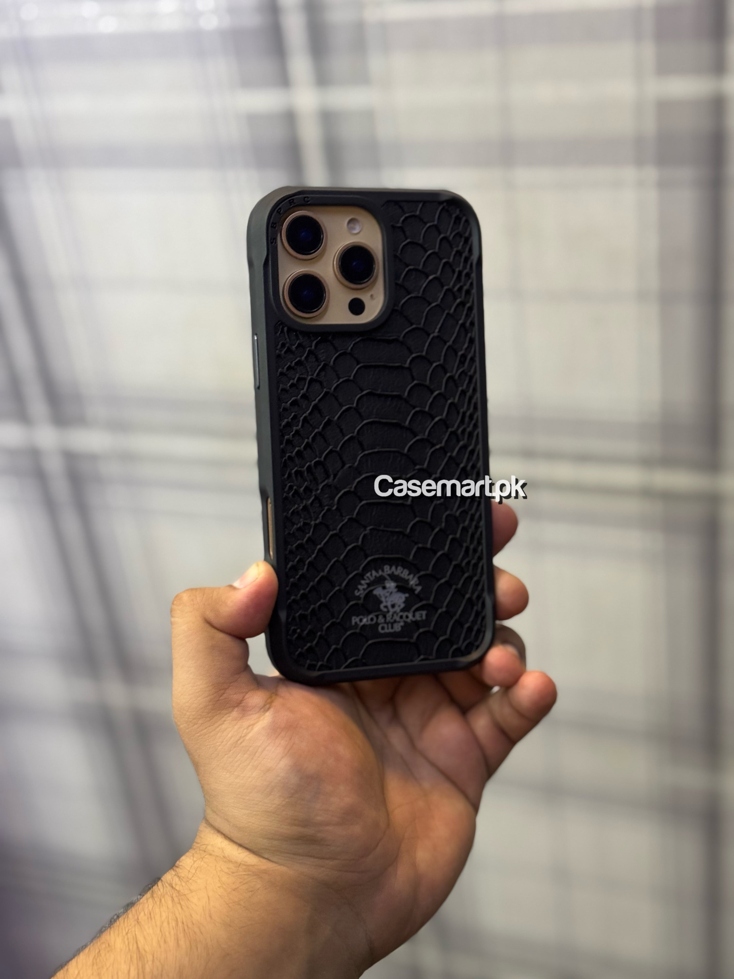 Polo knight case in genuine leather for apple iPhone 16 pro max