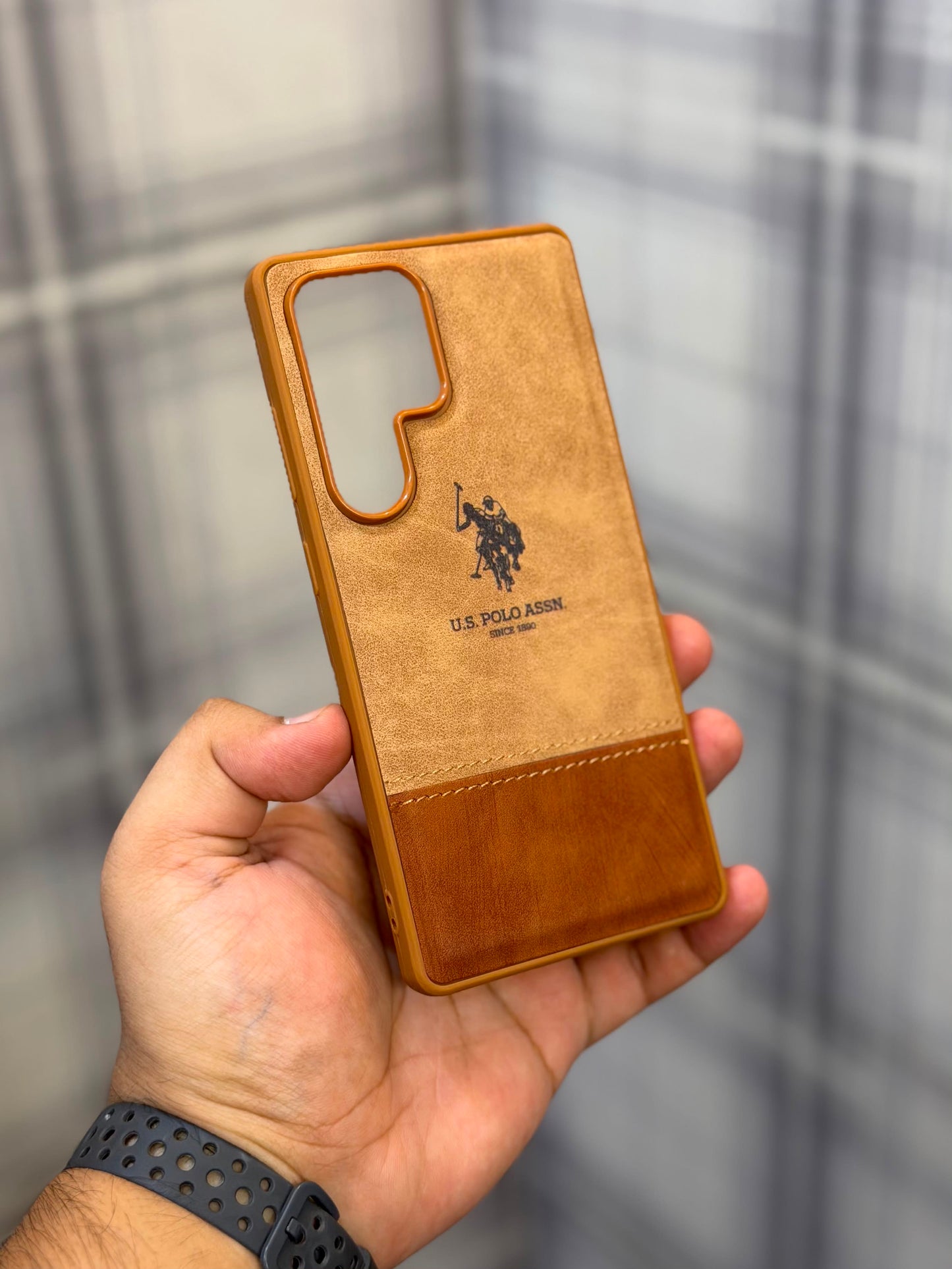Premium Polo Embroidered Leather Case For Samsung