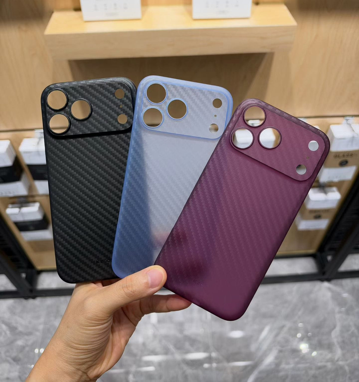 Kz-Doo Air Carbon Ultra Thin Case for iPhone | Premium 0.3mm Slim Protective Cover