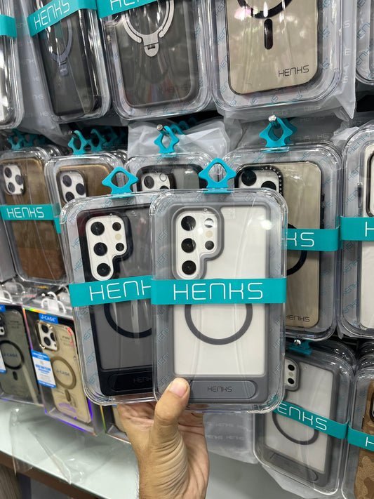 Henks matte MagSafe stand case for Samsung s25 ultra
