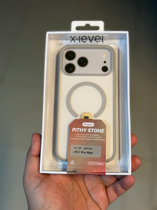 X-Level Pithy Stone Matte MagSafe Case with Stand - 17 Pro Max