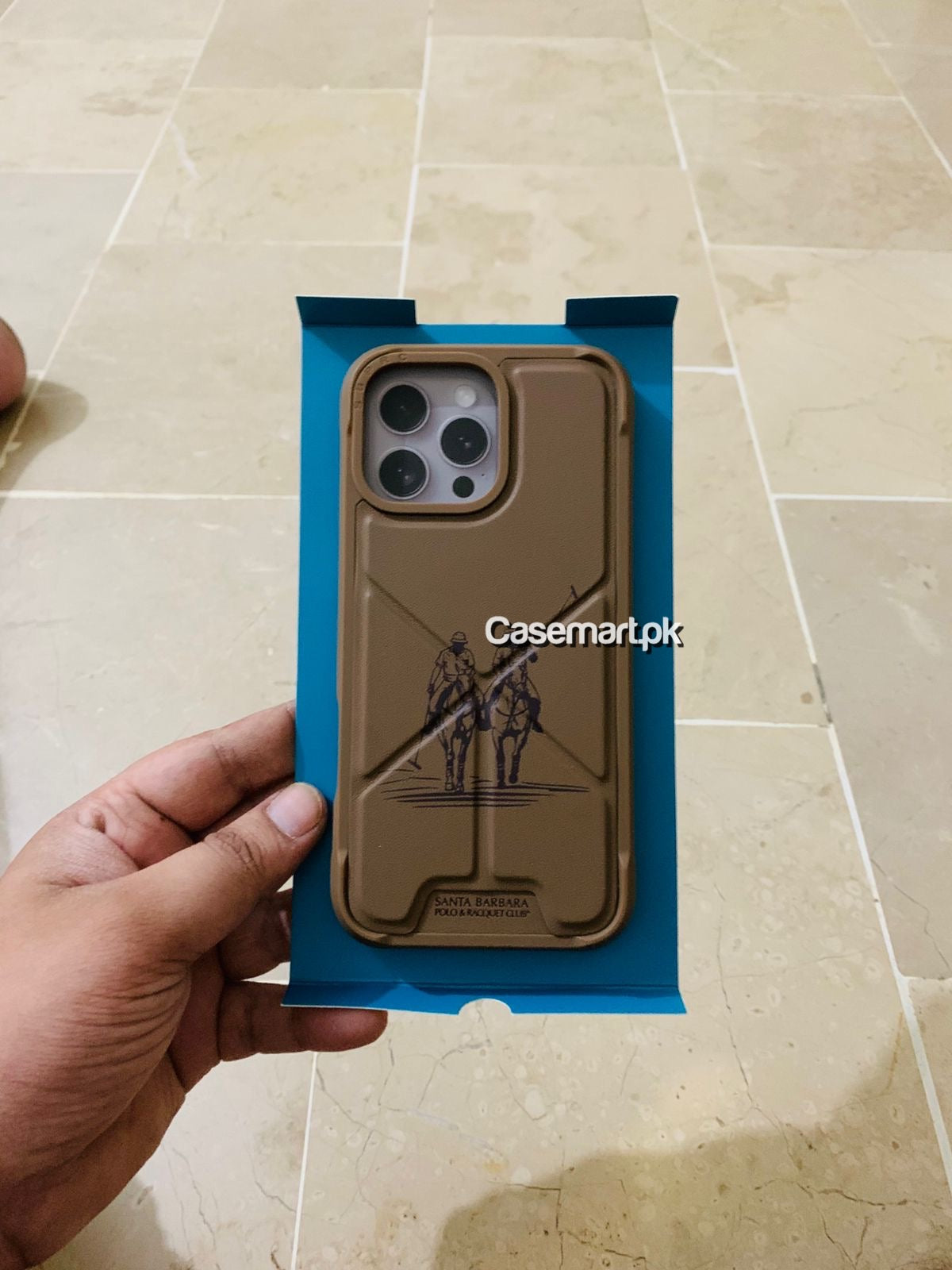 Polo Santa Barbara original marion series stand case in genuine leather for Apple iPhone 16 pro max