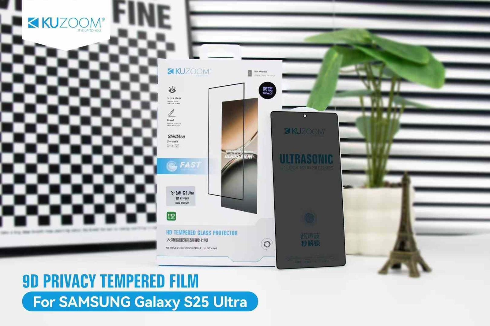 Kuzoom privacy glass for Samsung s25 ultra