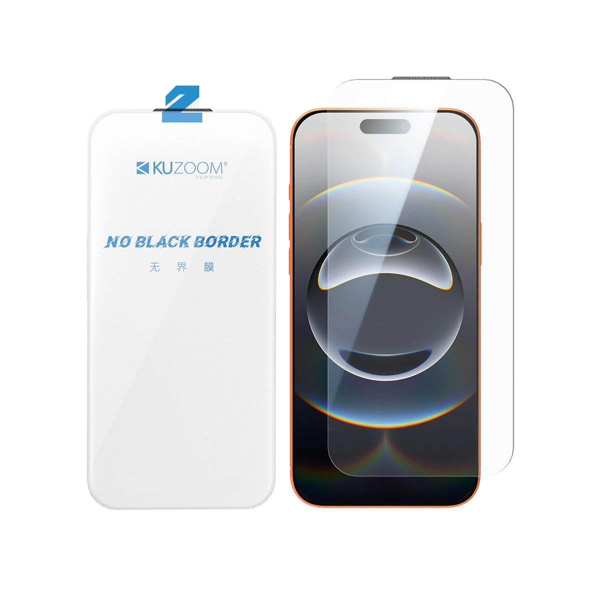 Kuzoom Borderless Dust-Proof Full Transparent Glass - No Black Border Tempered Protector
