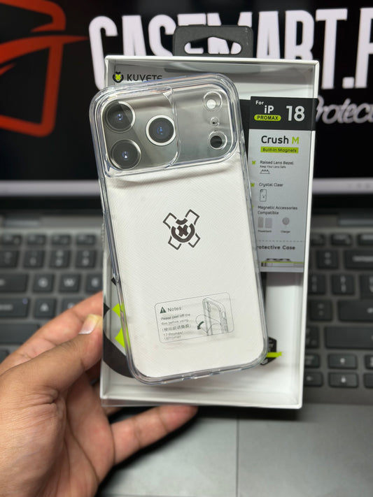 Kuvete Ice Crystal Series Clear Case for iPhone 18 Pro Max - Slim Shockproof Soft Cover with Anti-Yellowing Technology