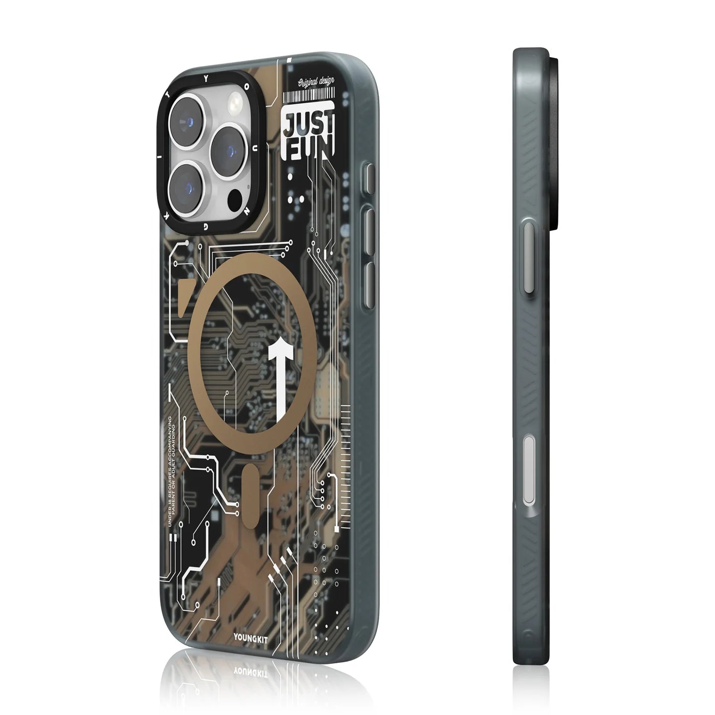 YoungKit Futuristic Circuit Desert Titanium 16 Pro Max