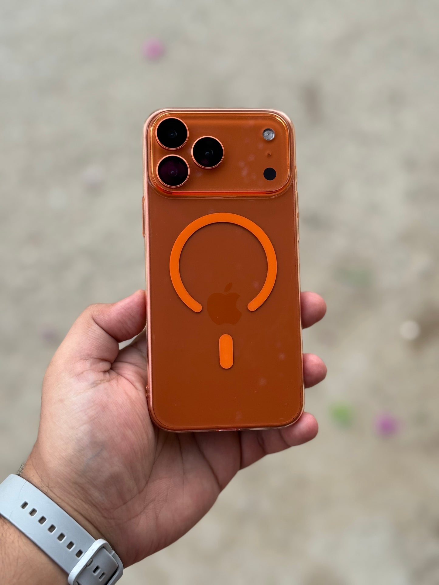 Cosmic Orange Acrylic MagSafe EOURO Non-Yellowing