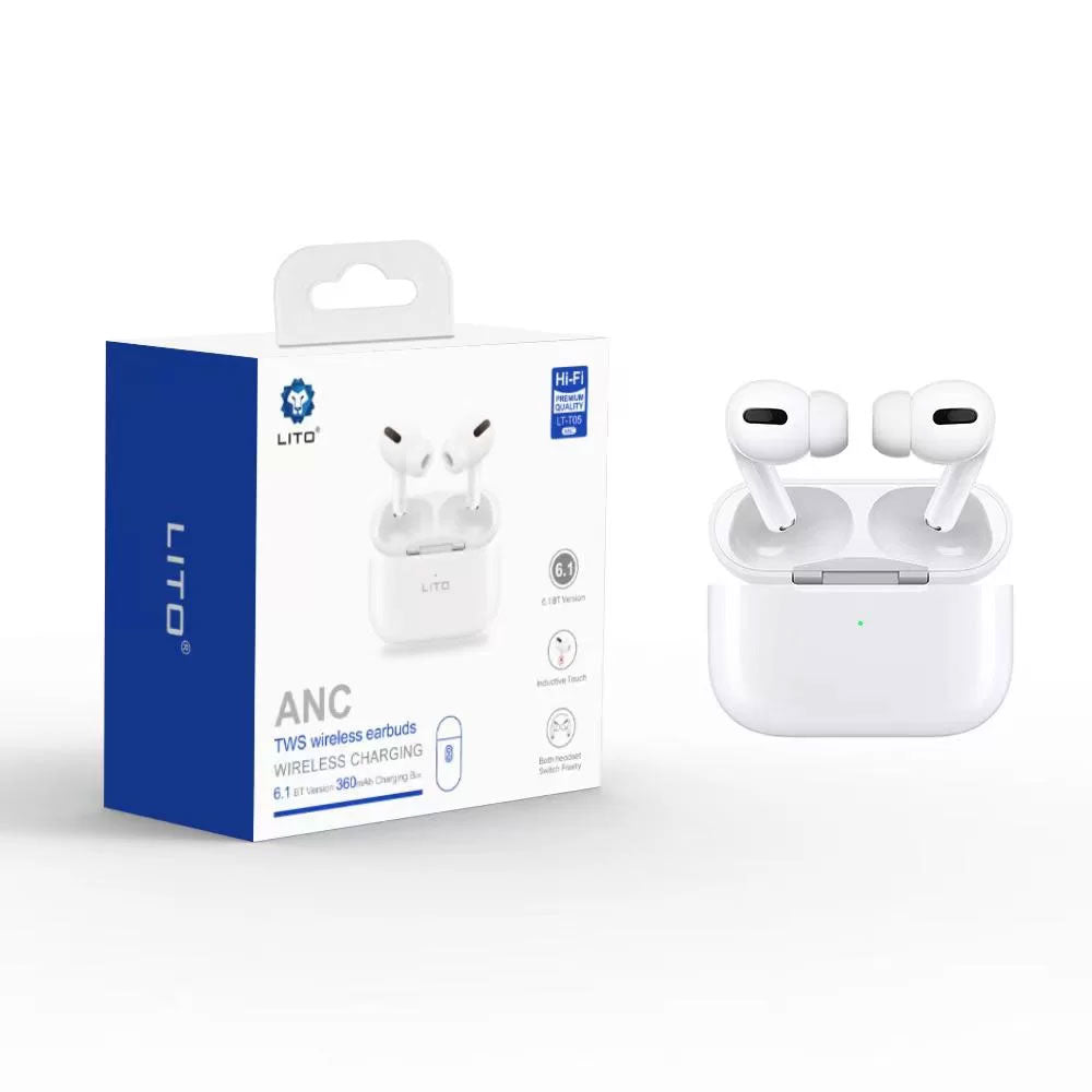 LITO AirPods LT-T05 With ANC - Active Noice Cancellation & Waterproof / Sweat Resistant
