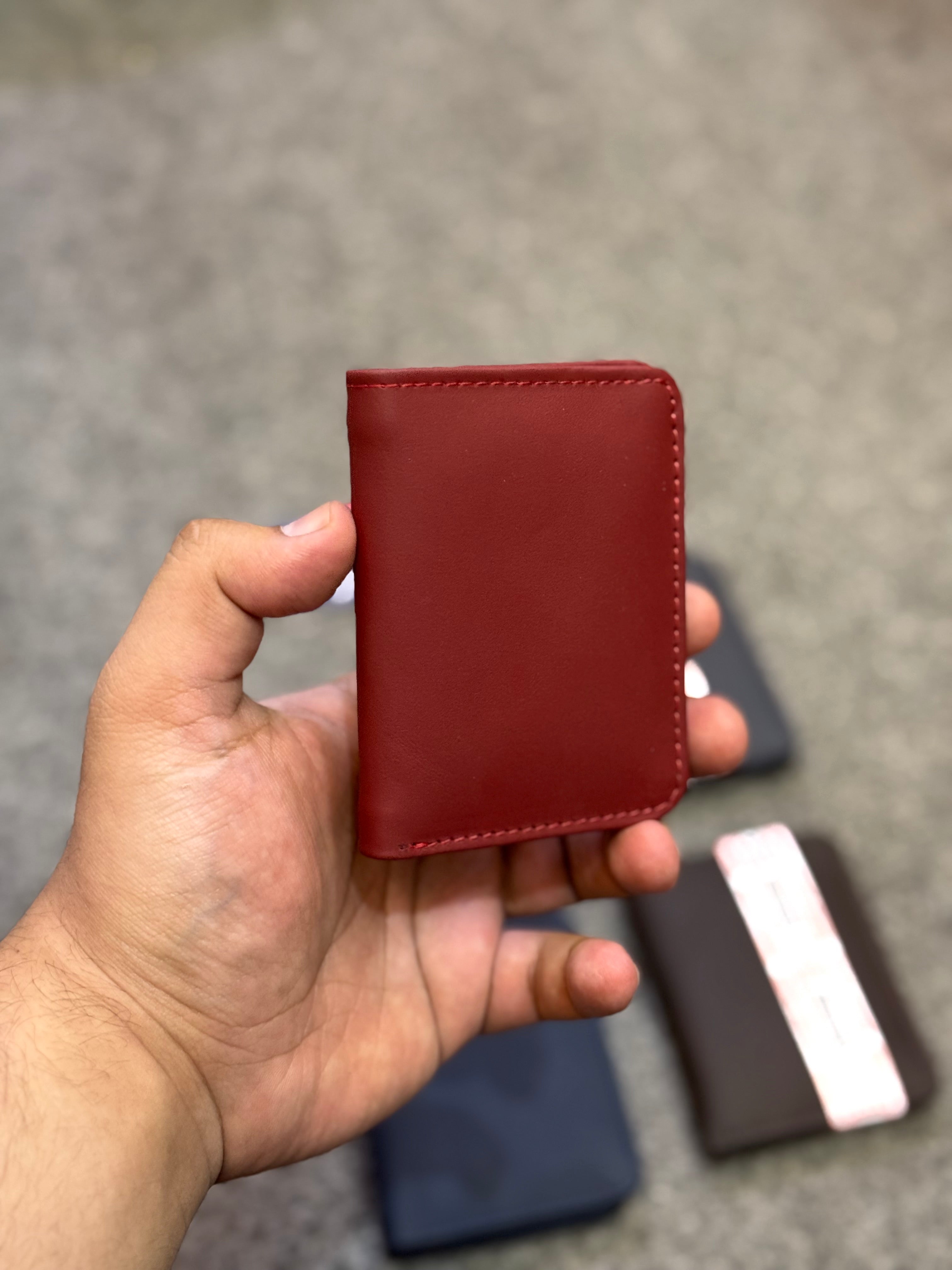 Cow Leather Flip Mini Wallet in 3 Colors