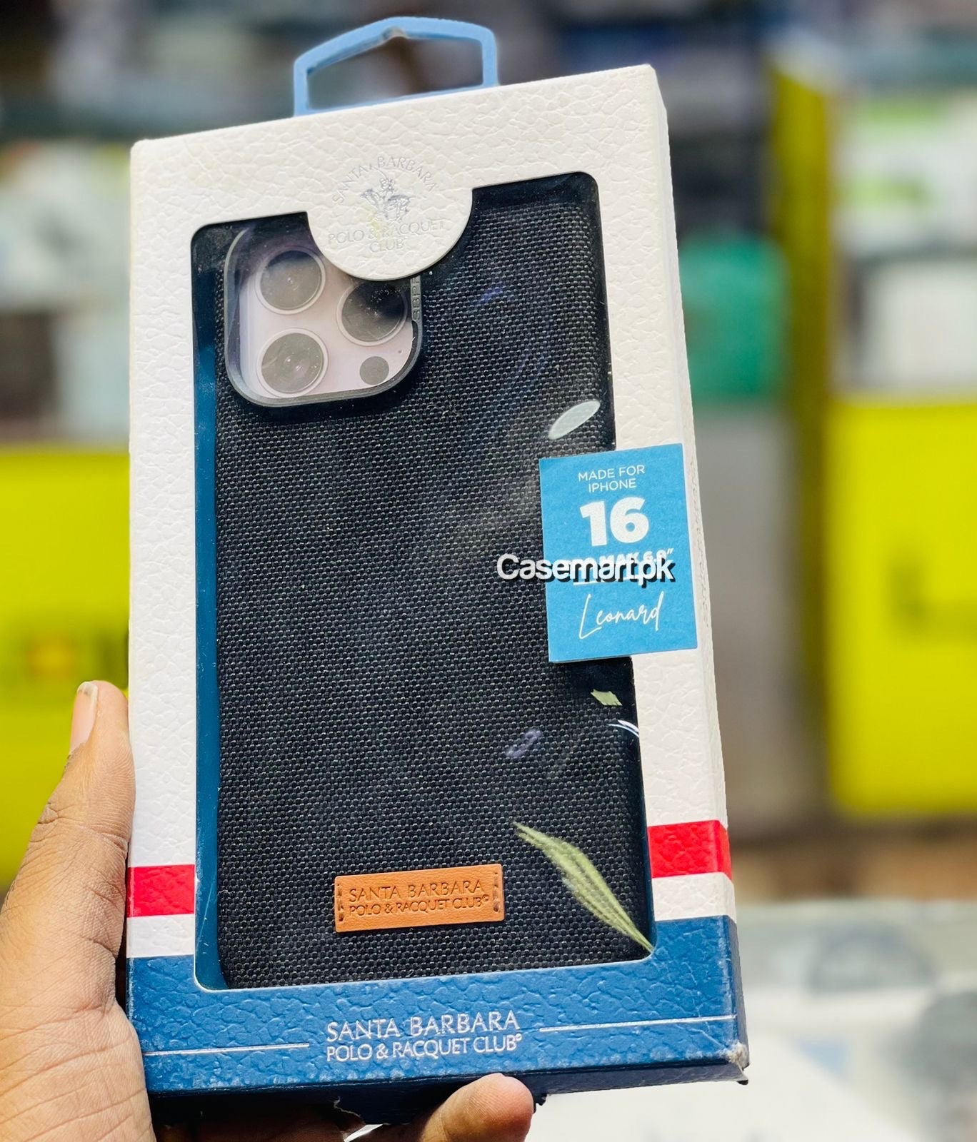 Polo Santa Barbara Leonard case leather+fabric for Apple iPhone 16 pro and 16 pro max